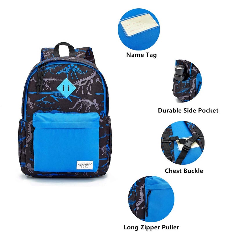 NICE CHOICE Preschool Backpack Little Kid Toddler Kindergarten School Backpacks for Boys and Girls with Chest Strap(15inch, Dinosaur) - Image 3